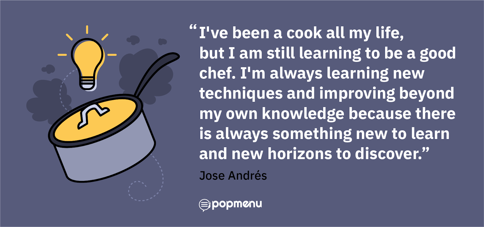 Jose Andrés quote graphic about continuous learning