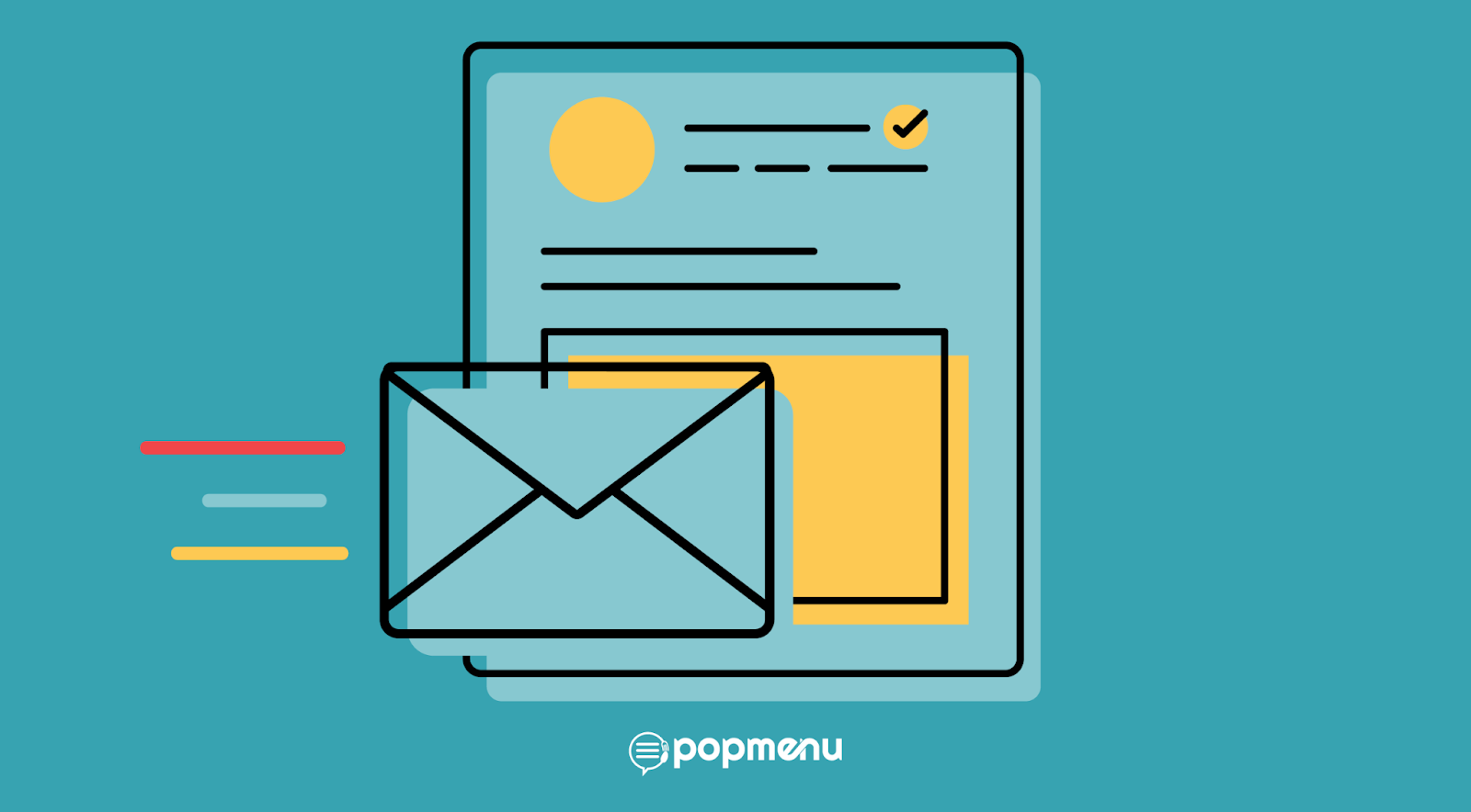 Illustration of automated email marketing content