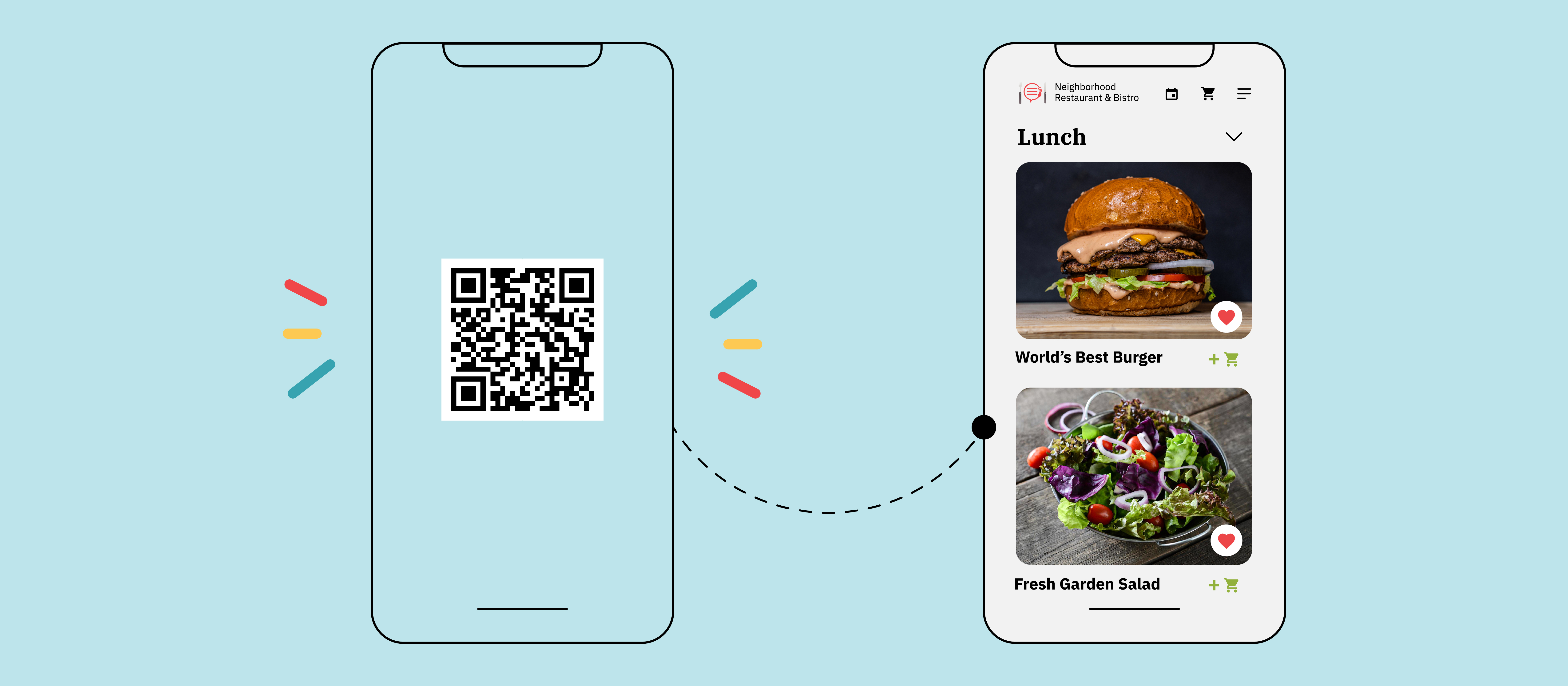 Guest scanning a QR code to open a digital restaurant menu
