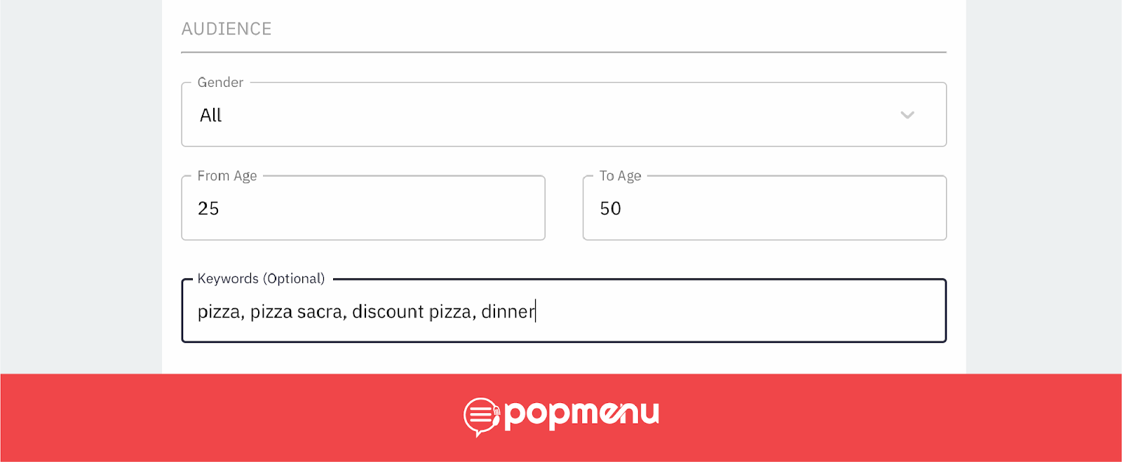 Budget and schedule fields for setting up a Facebook ad campaign