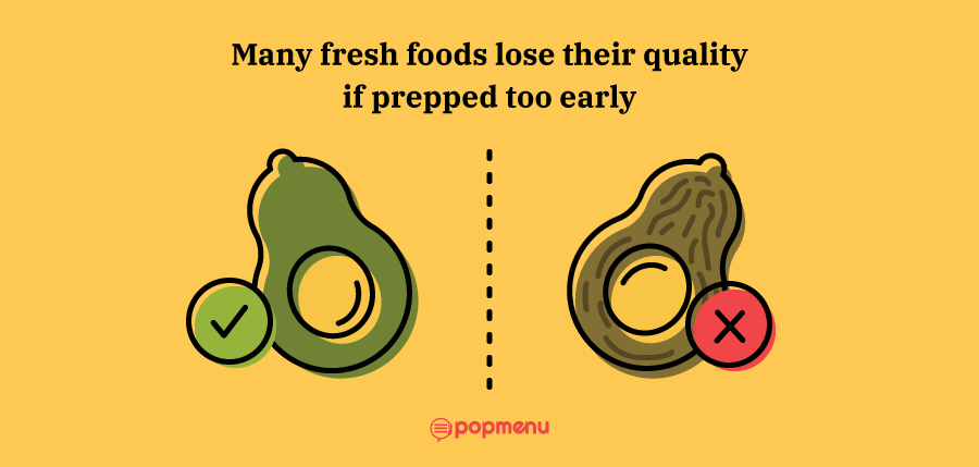 Illustration contrasting fresh vs. over-prepped avocado