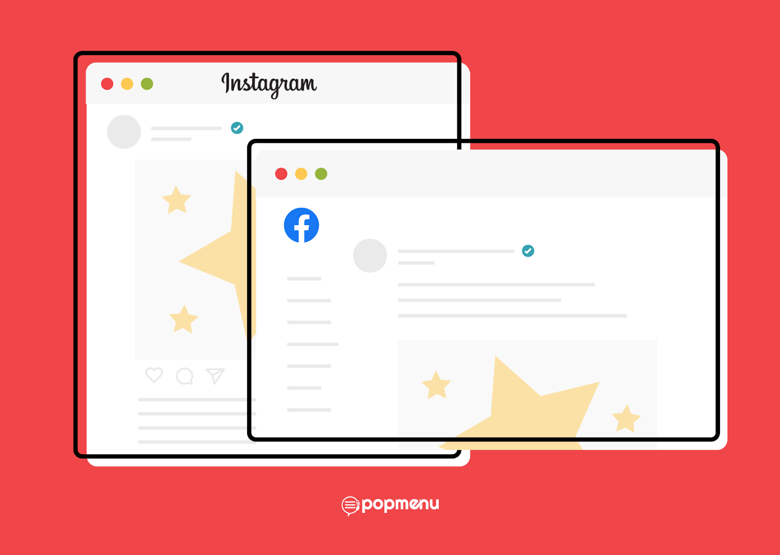 Mockup of Instagram and Facebook social media ad posts