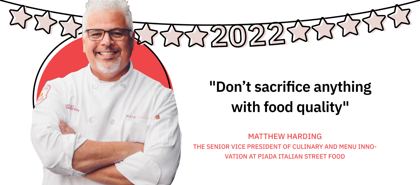 Matthew Harding, senior VP of culinary at Piada Italian Street Food