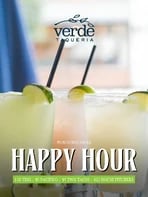 Happy Hour graphic over two margaritas