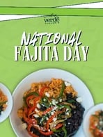 National Fajita Day graphic over a fajita bowl