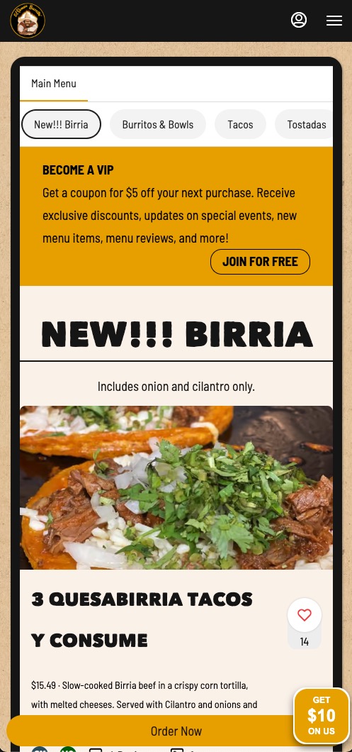 El Famous Burrito jumps to the top of local search and turns visibility into $192,000+ in catering sales with Popmenu.