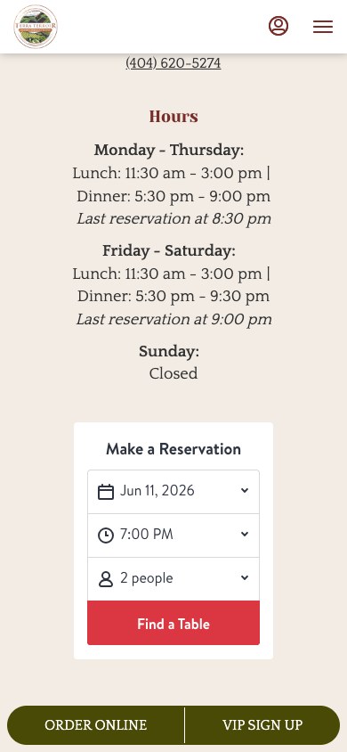 Atlanta Bistro takes control of the conversation with guests.
