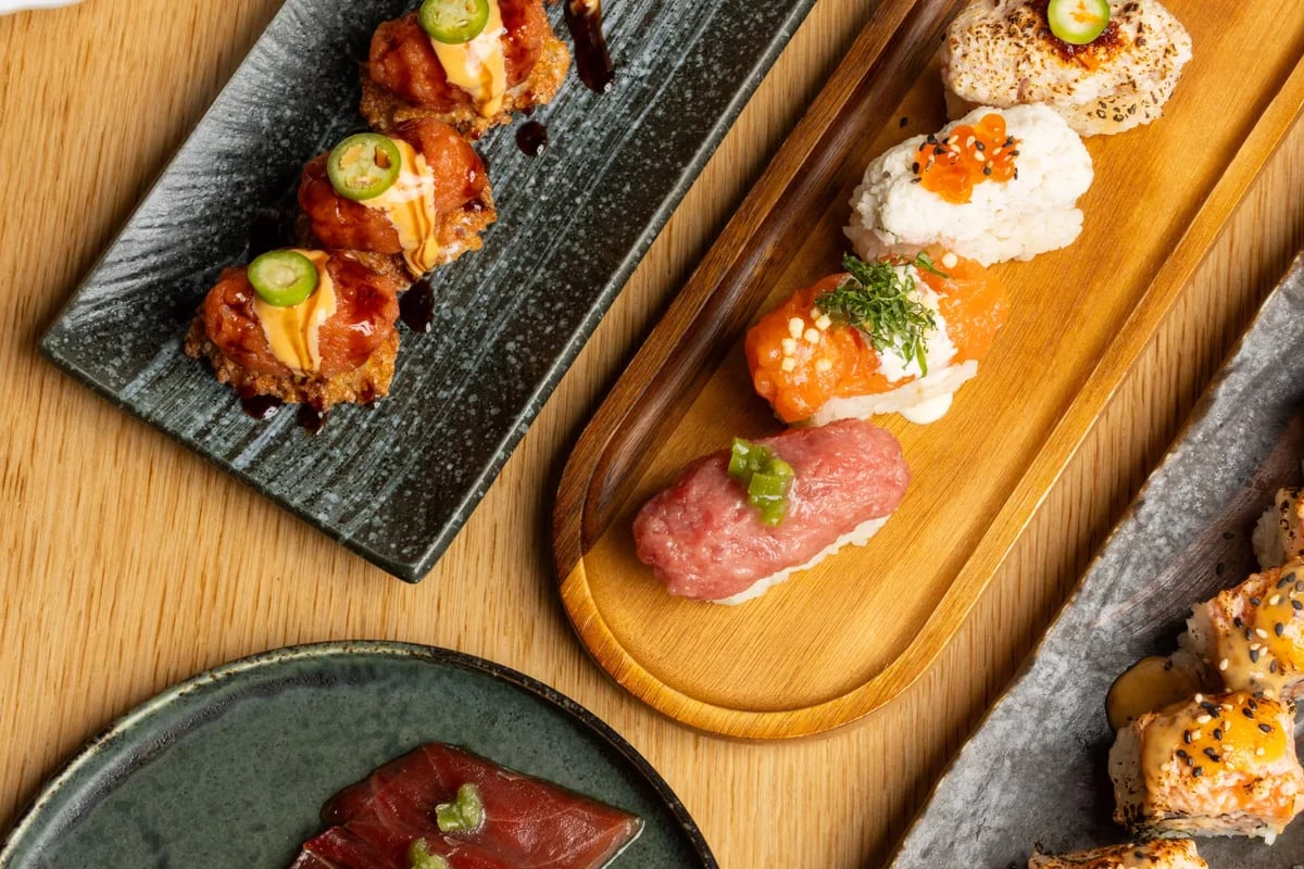 Sushi platters at Iki Ramen restaurant