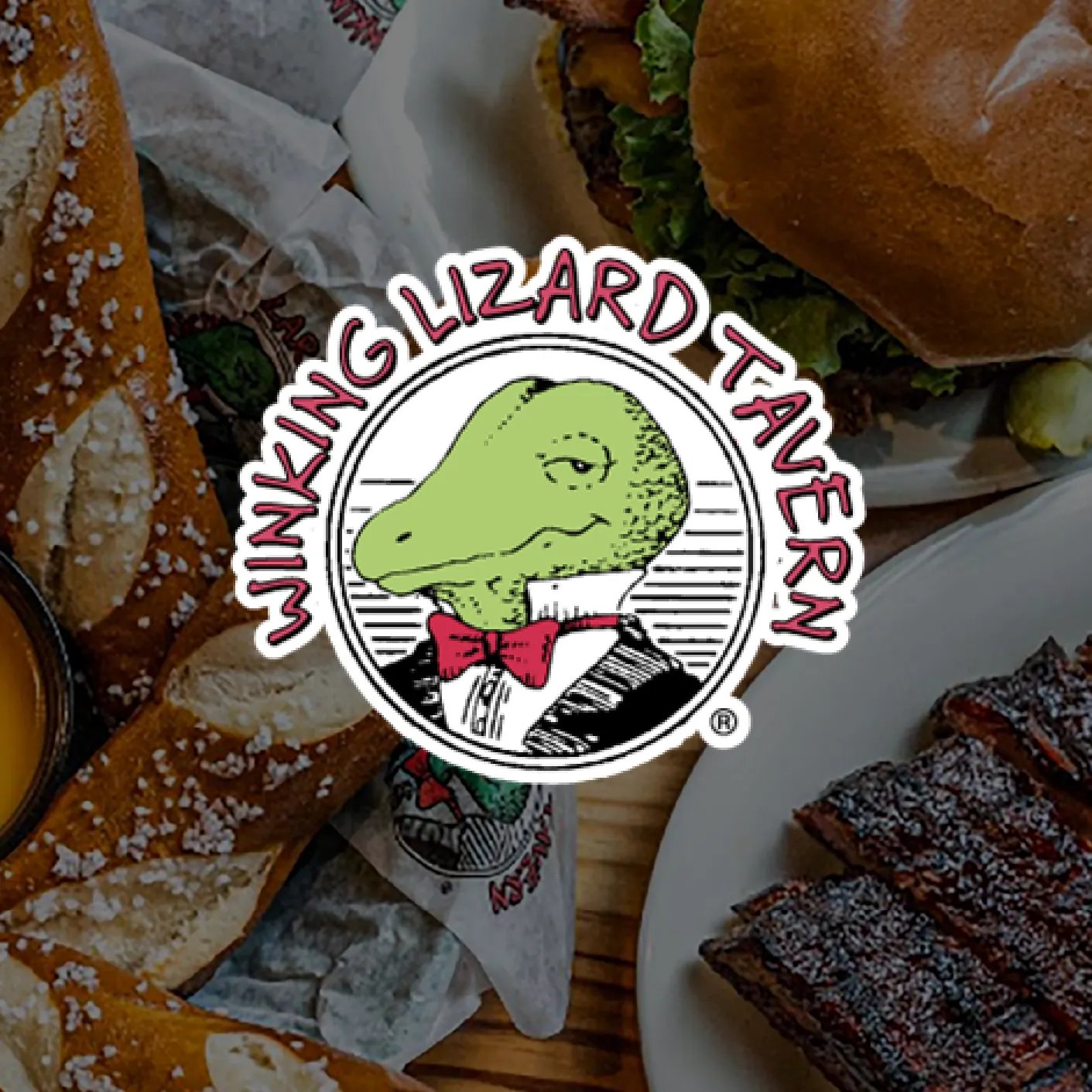 Pretzels and ribs at Winking Lizard Tavern