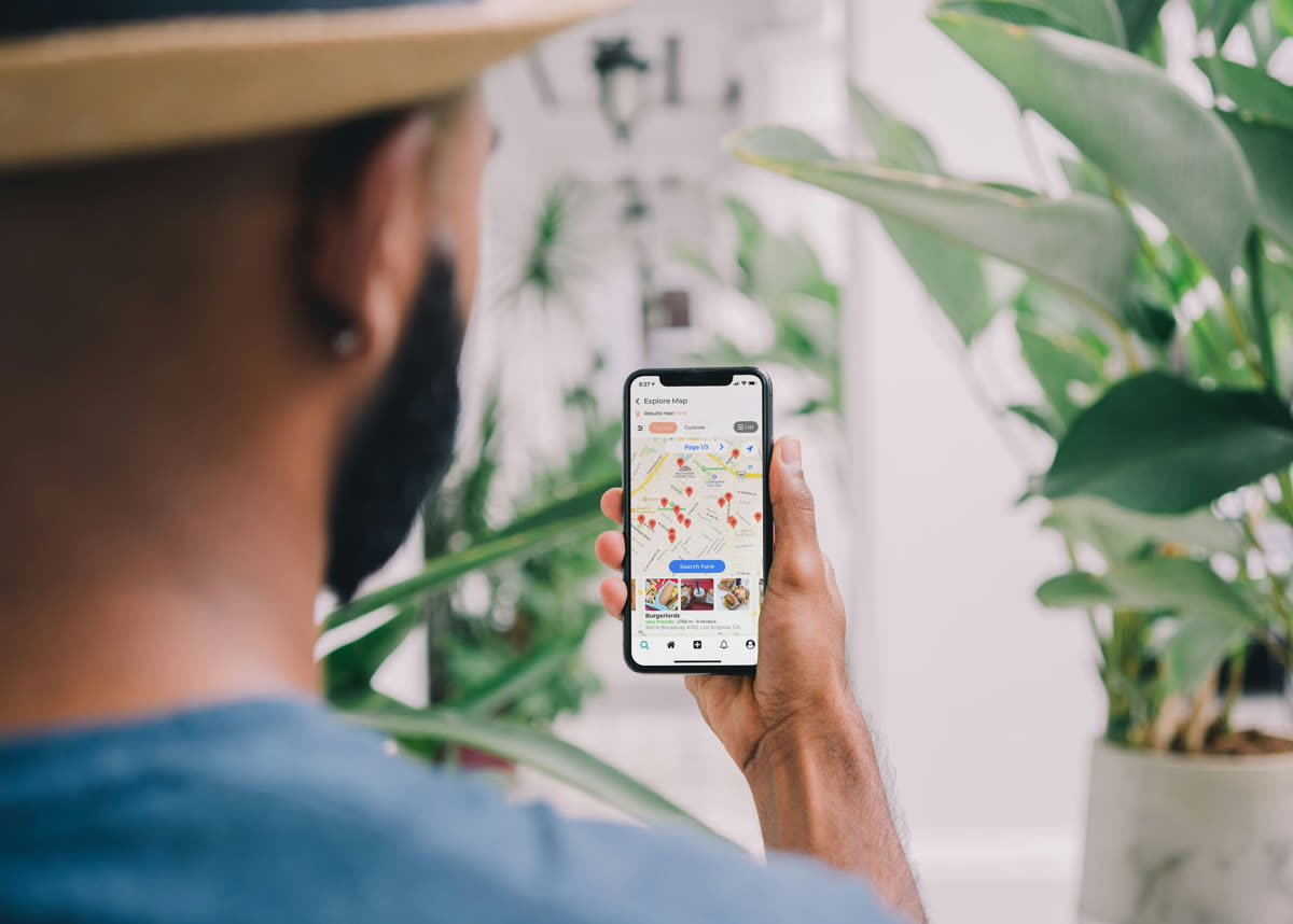 A guest browsing a restaurant's location on Google Maps from their phone