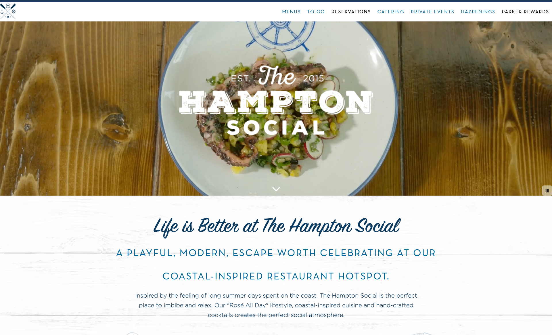 The Hampton Social website