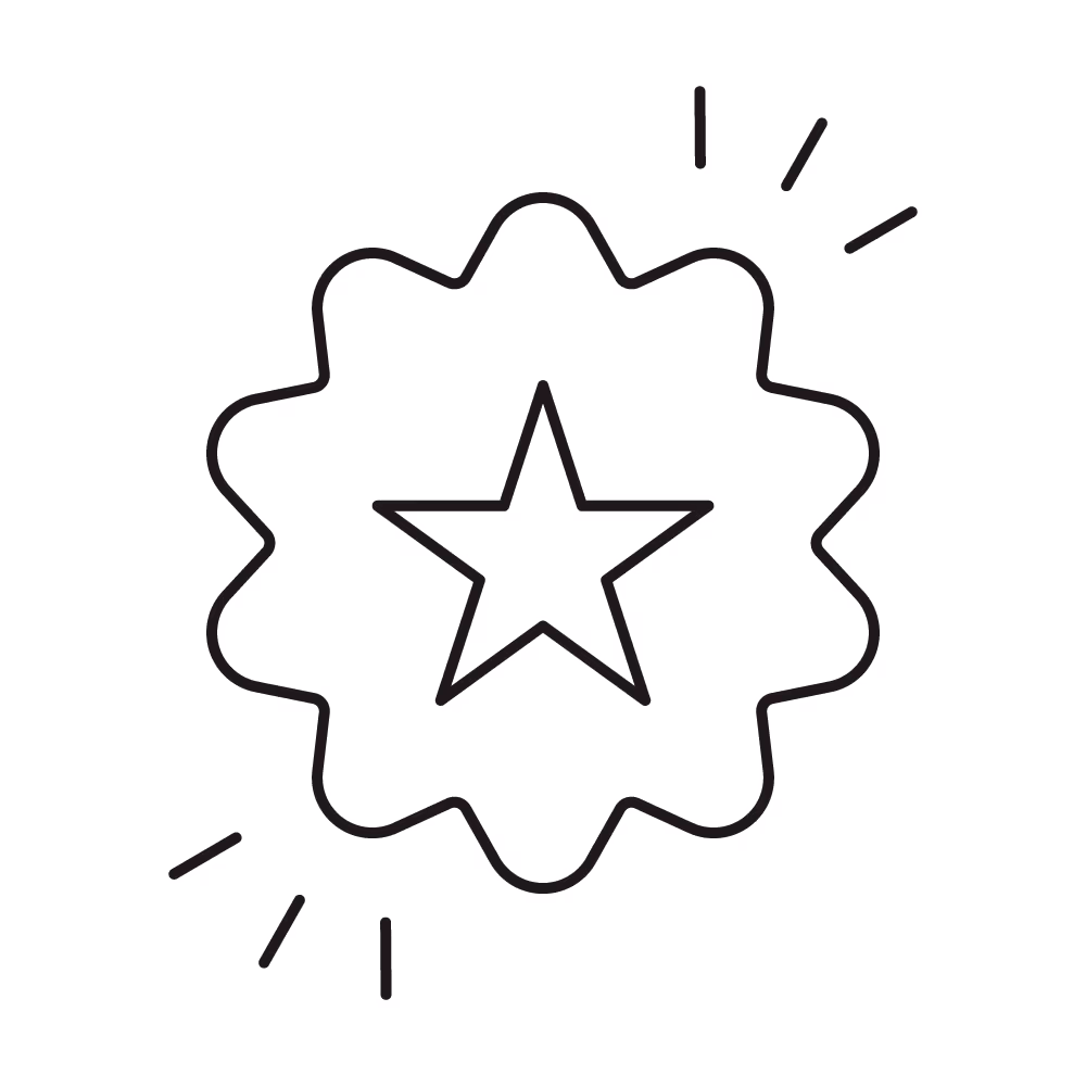 Star badge icon representing loyalty points